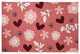 Flowery Love Valentines Chenille Rug, Pink, 4'x6'
