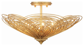 Crystorama Lighting Group DOR-B7703 Doral 3 Light 19"W Semi-Flush - Renaissance