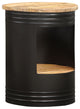 vidaXL Coffee Table Round End Accent Sofa Table with Storage Solid Wood Mango