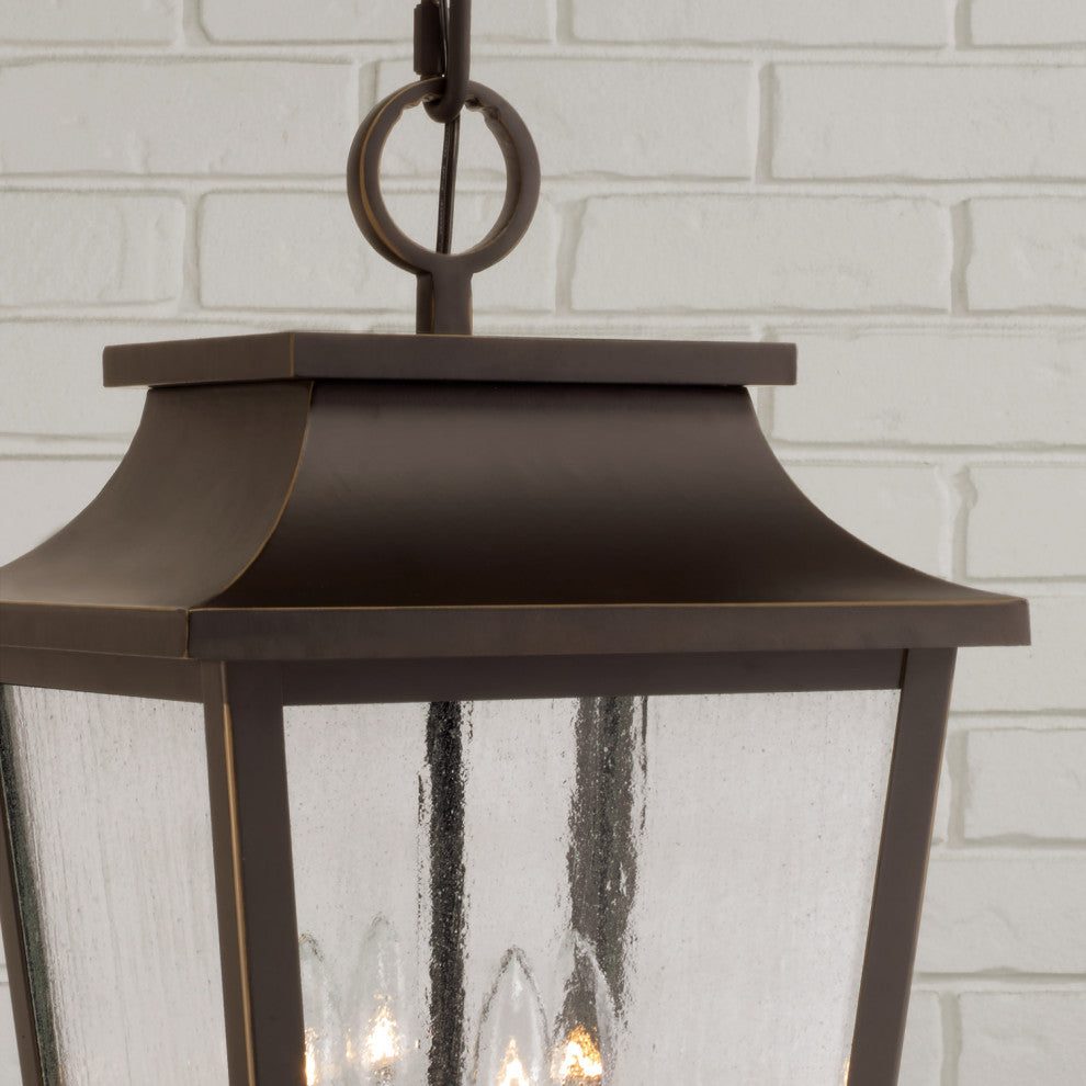 Capital Lighting 953344 Chandler 4 Light 12"W Outdoor Pendant - Black