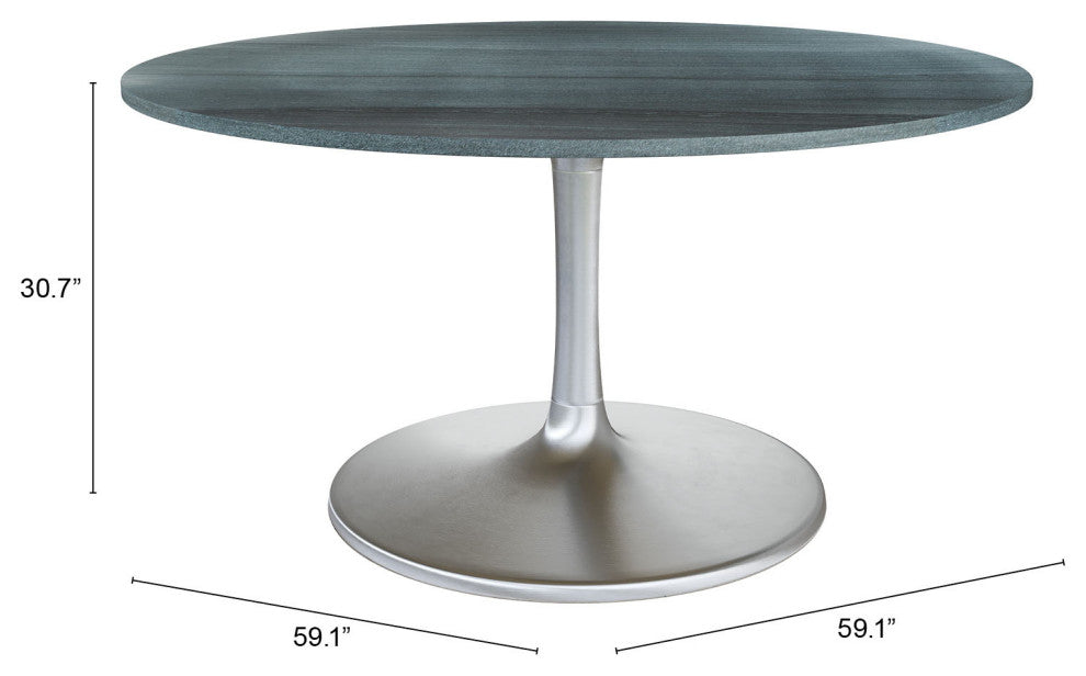 Metropolis Dining Table 60" Black