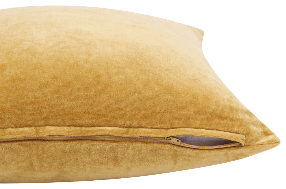 Stacy Garcia Ochre Velvet Handmade Throw Pillow
