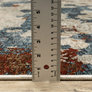 Harlan Modern Cosmic Splash Polyester Area Rug 6'7" x 9'6"