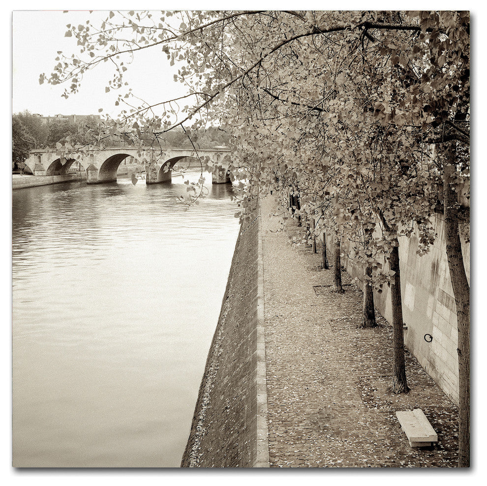 Alan Blaustein ''Promenade Seine II'' Canvas Art, 14x14
