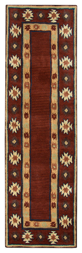 Southwest SU2014 Burgundy Southwest/Tribal Area Rug, Rectangular 5'x8'
