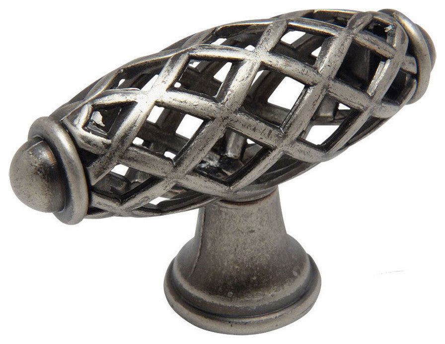 Cosmas 1749WN Weathered Nickel Birdcage Cabinet Knob [5 PACK]