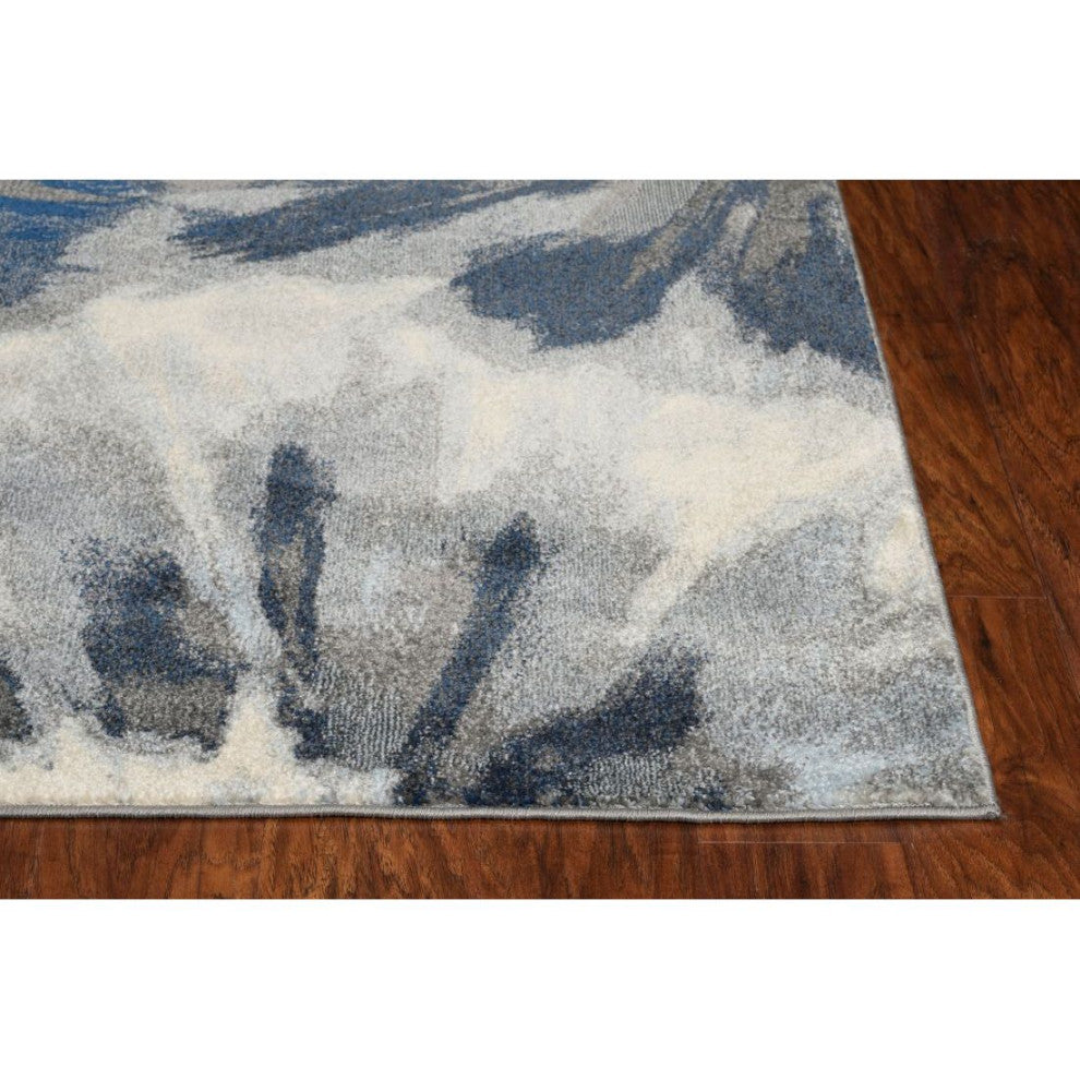 KAS Stella 6265 Ivory Blue Splash Area Rug, 7'10"x10'10"