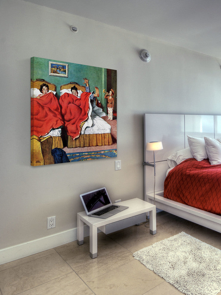 "Parents Reveille" Painting Print on Canvas by Amos Sewell