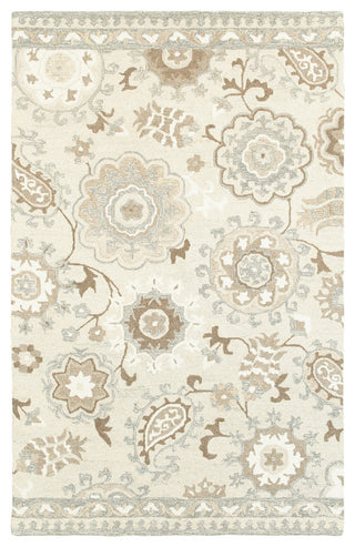 Oriental Weavers Craft Collection Ivory/ Grey Floral Indoor Area Rug 5'X8'