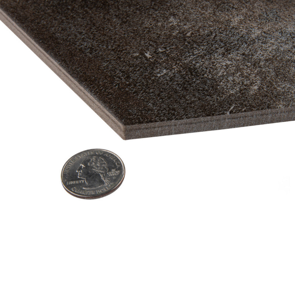 Industrial Hex Multi Mix Porcelain Floor and Wall Tile Sample