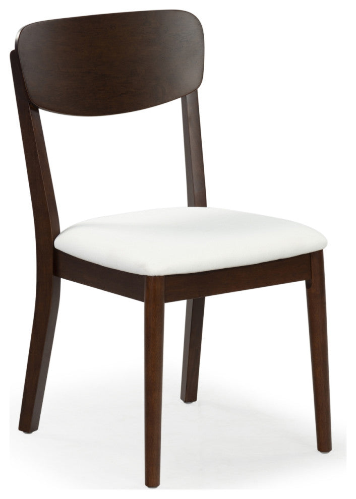 Safavieh Couture Portman Wood Dining Chair, Walnut/White
