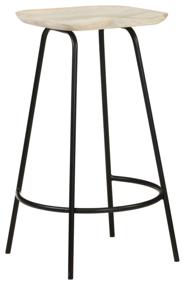 vidaXL Bar Stools 4 pcs Solid Mango Wood