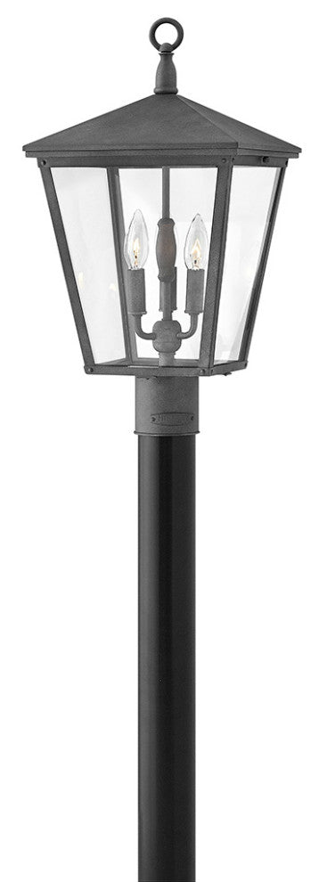 Hinkley Trellis Medium Post Top Or Pier Mount Lantern, Aged Zinc