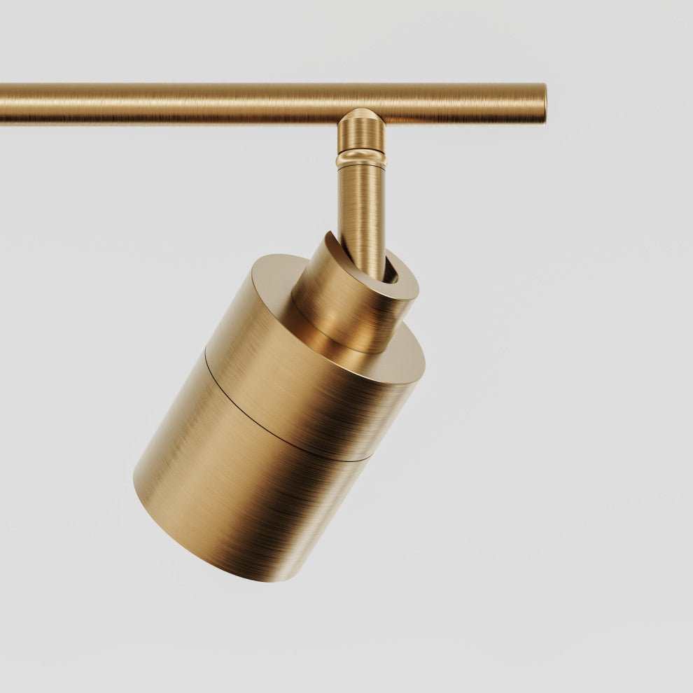 Vidalite Shura, Linear, 5 Head Track Light Brass
