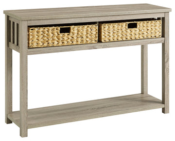 48" Mission Storage Entry Table -Driftwood