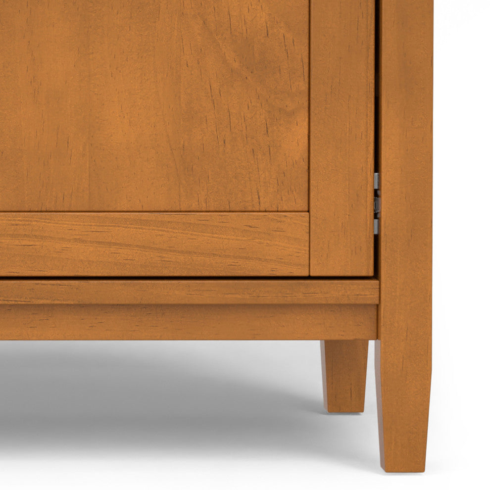 Warm Shaker Solid Wood 42" TV Media Stand, Light Golden Brown For TVs up to 43"
