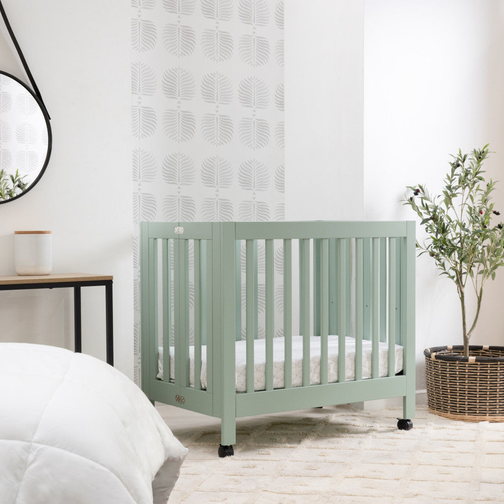 Origami Mini Crib, Light Sage
