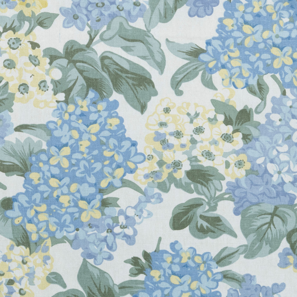 Hydrangea Tailored Panel Pair with Ties, 68" X 54"