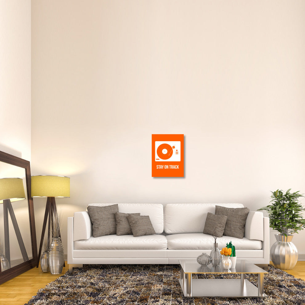 "Stay On Track Orange" Poster Fine Art Print
