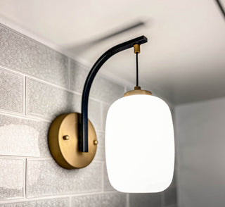 ET2 E25061-92 Soji 10" Tall LED Wall Sconce - Black / Gold