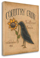 "Country Crow" By Kim Lewis, Giclee Print on Gallery Wrap Canvas, Ready to Hang