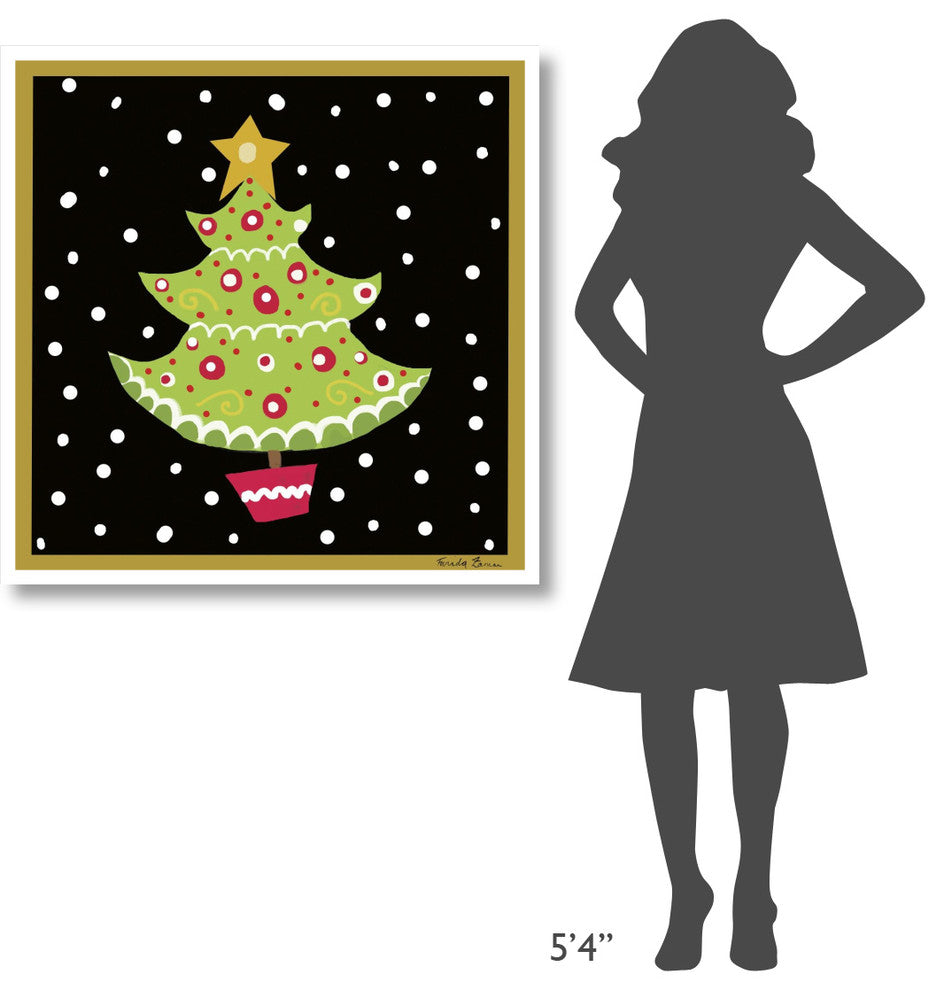 "The Night Before Christmas IV" Digital Paper Print by Farida Zaman, 38"x38"