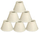Pleated Empire Chandelier Lampshade Size 6, White, Set of 6