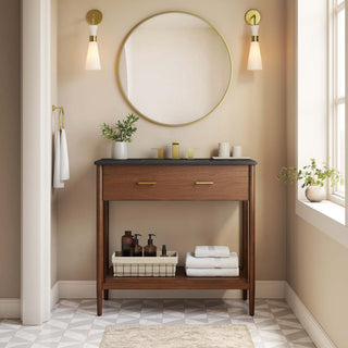 Zaire 36" Bathroom Vanity - Walnut Black