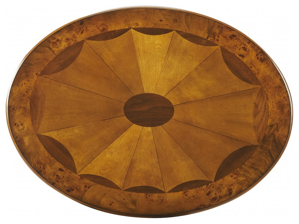 Olive Ash Burl Oval Accent Table