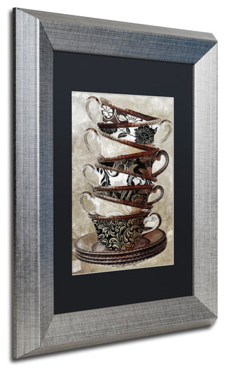 Color Bakery 'Afternoon Tea I' Art, Silver Frame, Black Matte, 11"x14"