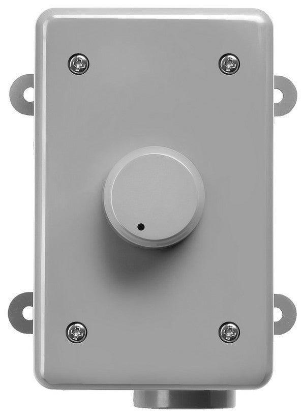 Impedance Matching 100W Rotary Weather-Resistant Outdoor Volume Control, Grey