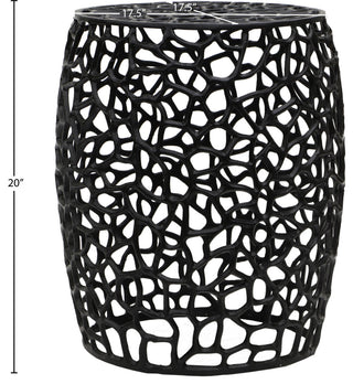 Priya Aluminum Coffee Table, Black, End Table