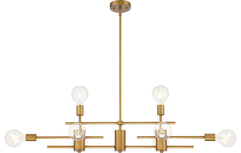 Delphi - 8 Light Island - Aged Gold Finish