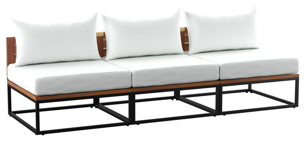 Amara Outdoor Coffee Table and Modular Sofa Set 2-Piece