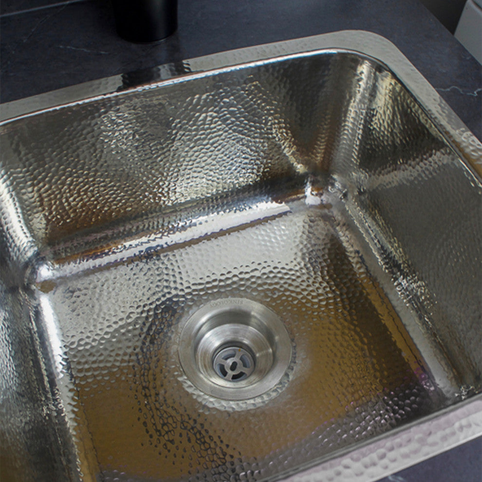 Orwell Stainless Steel 17" Single Bowl Undermount Kitchen Sink, Polished Stainless Steel