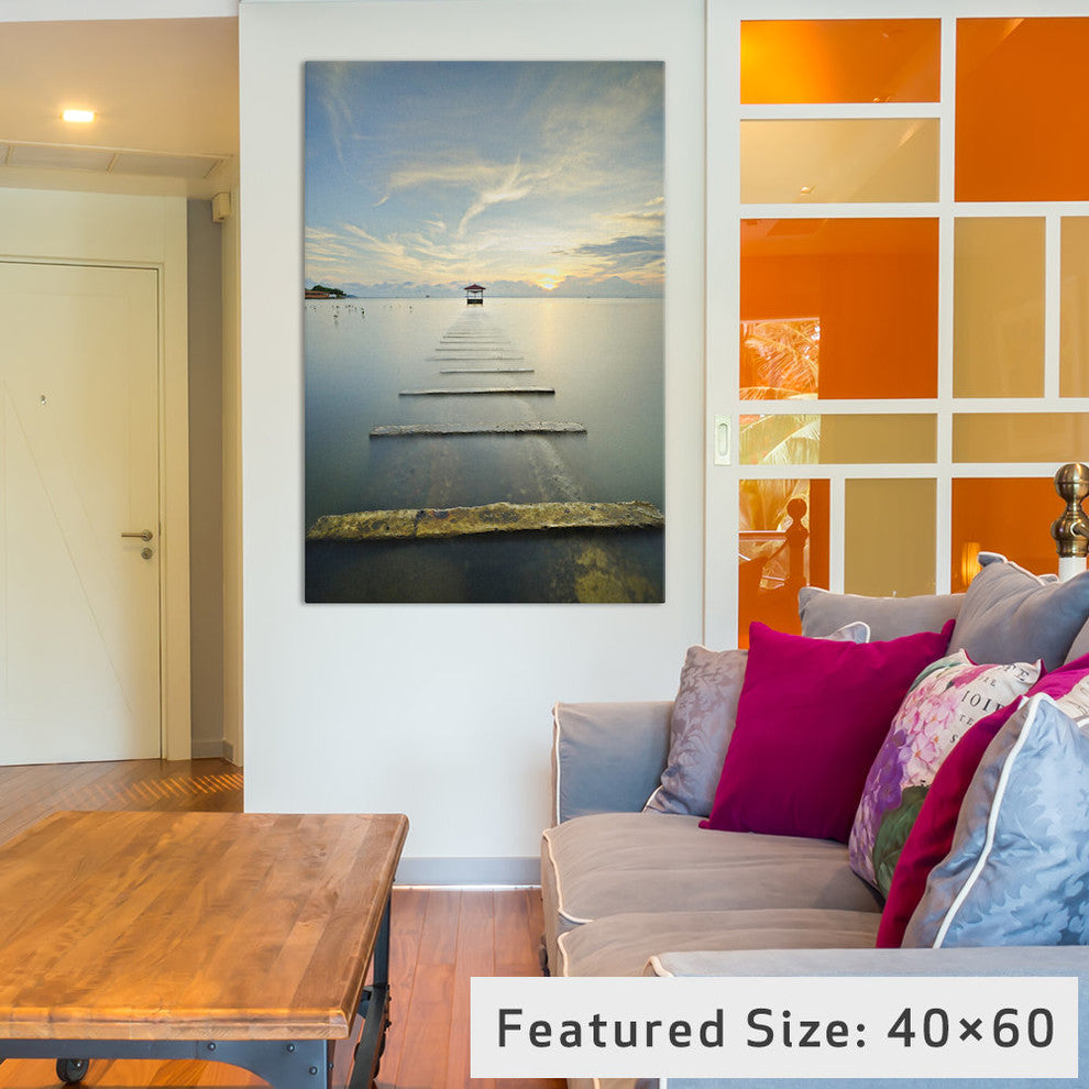 "Ocean Train" Wrapped Canvas Art Print, 26x18x1.5