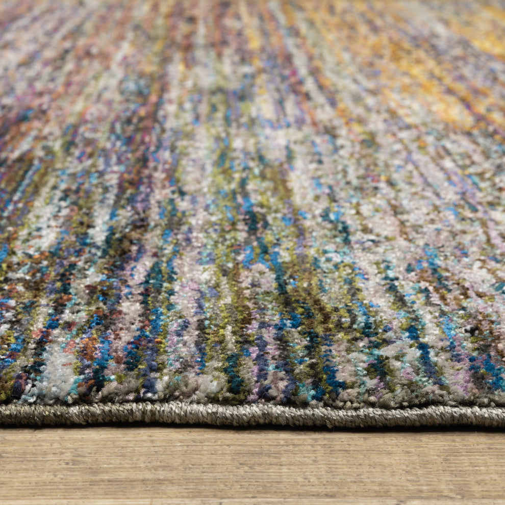 Oriental Weavers Atlas Collection Multi Abstract Indoor Area Rug 7'10" RND