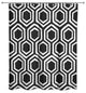Honeycomb Shower Curtain, Black and White
