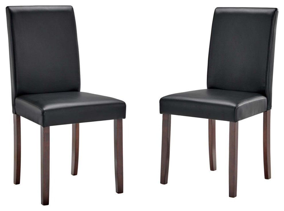 Prosper Faux Leather Dining Side Chair Set of 2 - Black