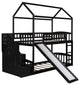 Espresso Twin Over Twin Playhouse Styled Bunk Bed