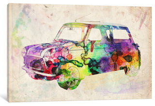 "Mini Cooper (Urban) II" by Michael Tompsett, Canvas Print, 18x12"