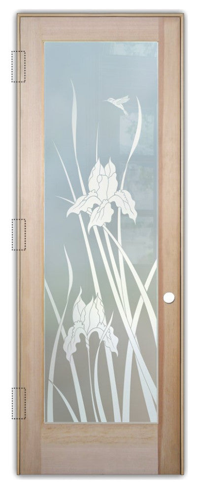 Interior Prehung Door or Interior Slab Door - Iris Hummingbird - Douglas Fir...