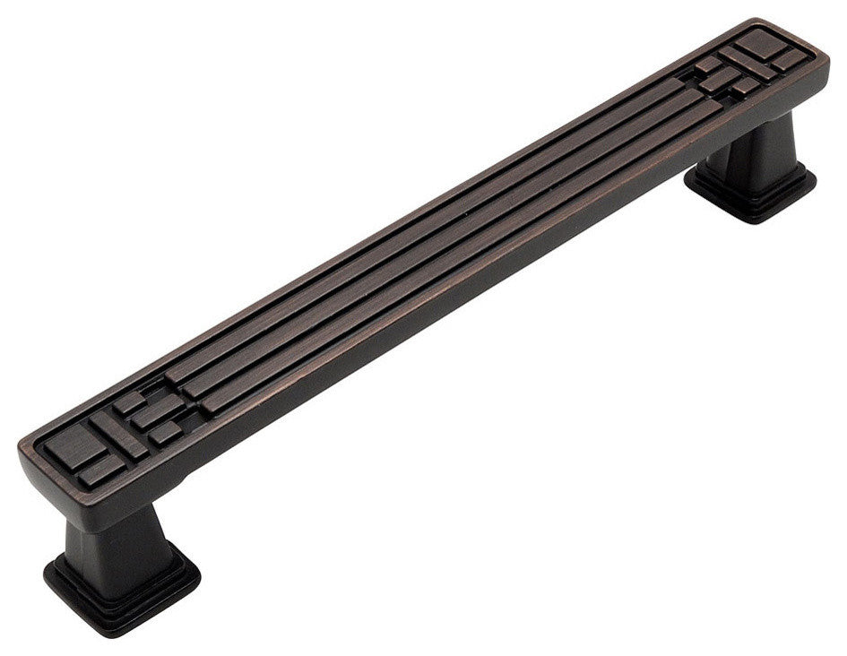Cabinet Pull, 5" Hole Centers, Oil Rubbed Bronze, Set of 10
