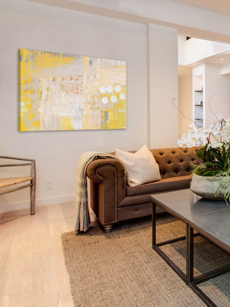 "Candy Umbrellas" Painting Print on Wrapped Canvas, 45"x30"