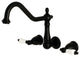 Kingston Brass Wall Mount Tub Faucet, Matte Black
