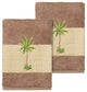 Colton 2-Piece Embellished Washcloth Set, Latte