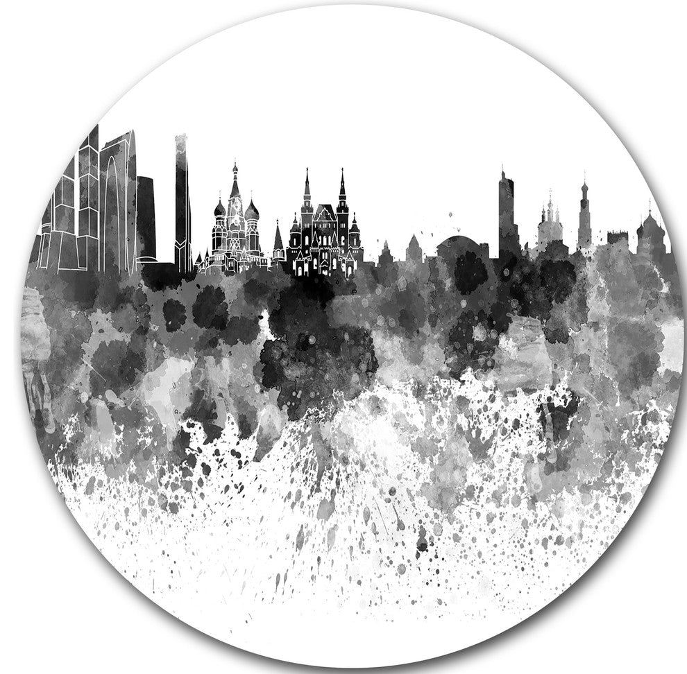 Moscow Skyline, Cityscape Round Wall Art, 36"