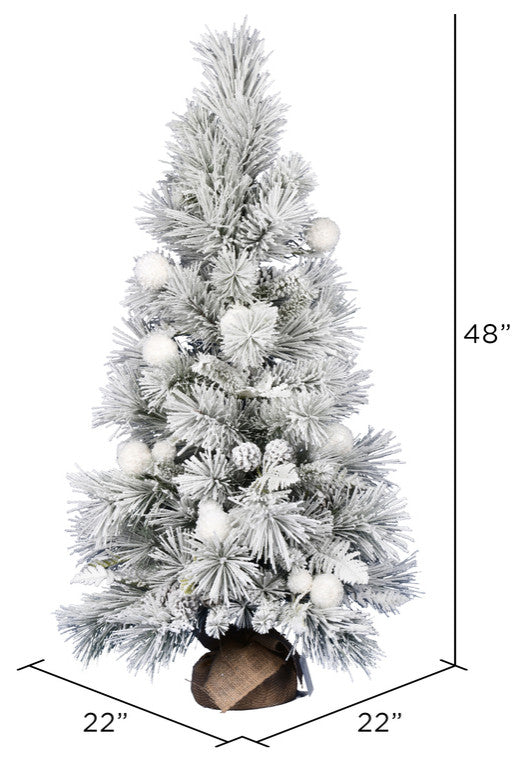 Vickerman D191040 48" Frosted Beacon Pine Artificial Christmas Tree, Unlit