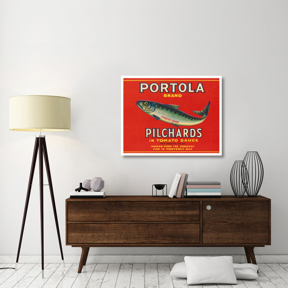 "Portola Brand Pilchards" Digital Paper Print by Retrolabel, 42"x33"