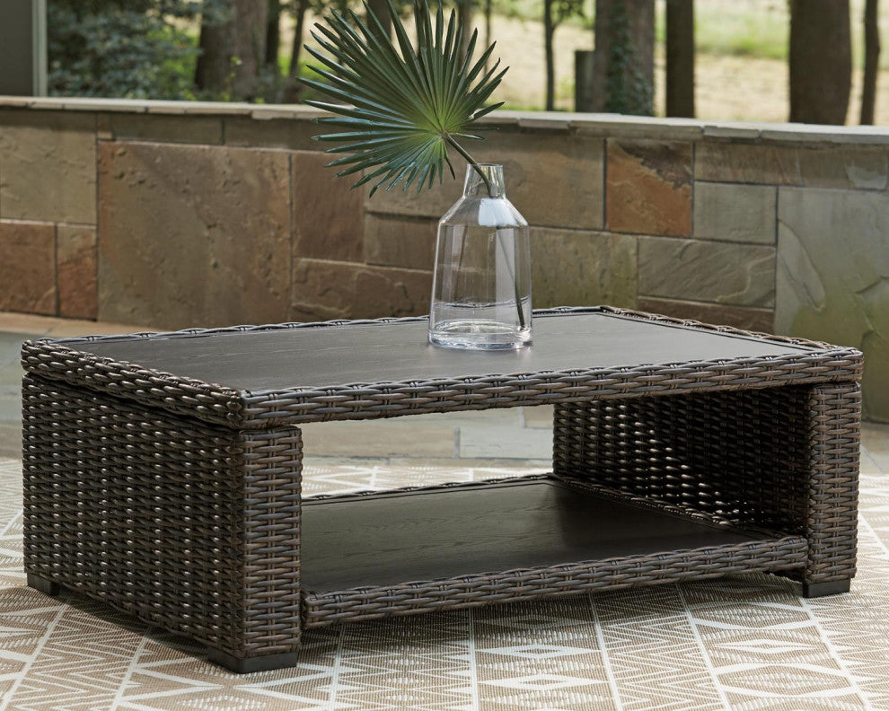 Grasson Lane Brown Rectangular Cocktail Table